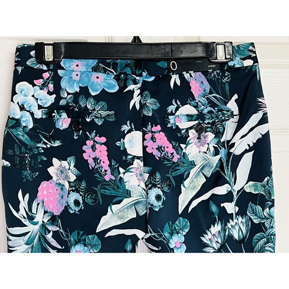 BANANA REPUBLIC Multi Color Floral AVERY Trouser Ankle PANTS Women's Size 0 - Picture 5 of 7